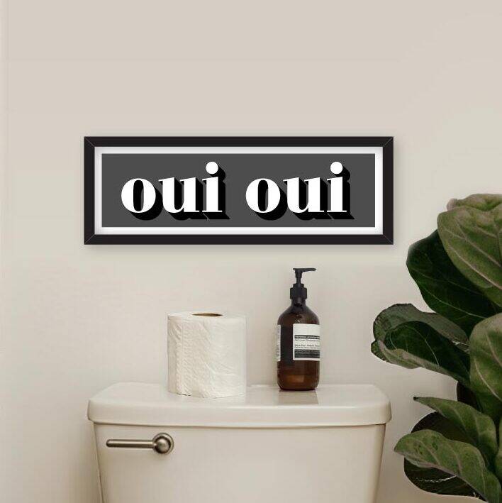 Framed Oui Oui Typography Print, 1 of 12