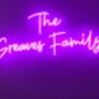 Personalised Family Name LED Lit Neon Sign, thumbnail 5 of 5