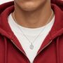 Personalised Men’s Dog Nose Print Necklace In Sterling Silver, thumbnail 1 of 9