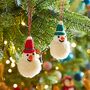 Felt Snowman Pom Pom Bauble, thumbnail 1 of 4