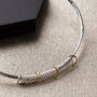 30th Birthday Bangle In 9ct Gold And Sterling Silver, thumbnail 1 of 6