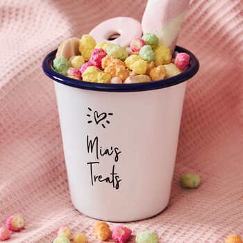 Personalised Childrens Enamel Snack Pot, 3 of 5