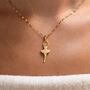 Personalised 18ct Gold Plated Ballerina Necklace, thumbnail 1 of 12