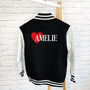 Personalised Varsity Girls Jacket With Heart And Name, thumbnail 2 of 4