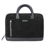Ashbourne Briefcase Black Suede, thumbnail 1 of 3