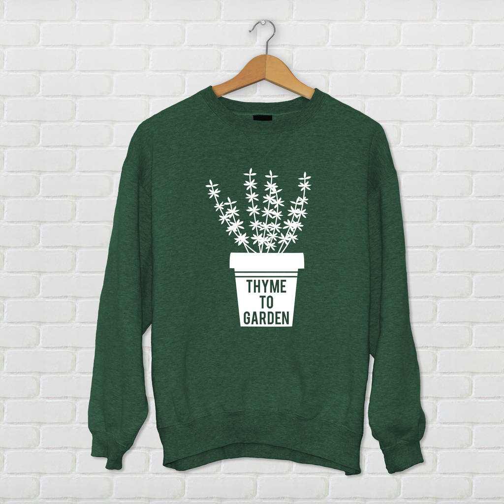 Thyme To Garden Unisex Sweatshirt, 1 of 4