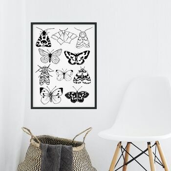 British Moths And Butterflies Print, 2 of 6