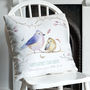 Personalised Bird Family Faux Suede / Cotton Cushion, thumbnail 4 of 10