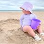 Dotty Fish White Flower Soft Leather Baby Sandals With Barefoot Soles, thumbnail 2 of 7