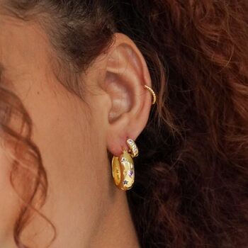 Jewelled Dreams Chunky Hoop Earrings, 10 of 12