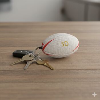 Rugby Ball Keyring, 3 of 11