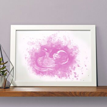 Personalised Baby Ultrasound Scan Illustration Print, 4 of 6