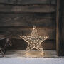 Outdoor Christmas Figure Light Up Copper Star Decoration Warm White Micro LED Battery Operated With Timer 40cm, thumbnail 3 of 3