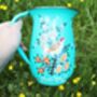 Hand Painted Pitcher Jug Featuring A Bird And Flower Design, thumbnail 2 of 2