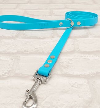 Waterproof Dog Collar And Lead Set Baby Blue, 3 of 3