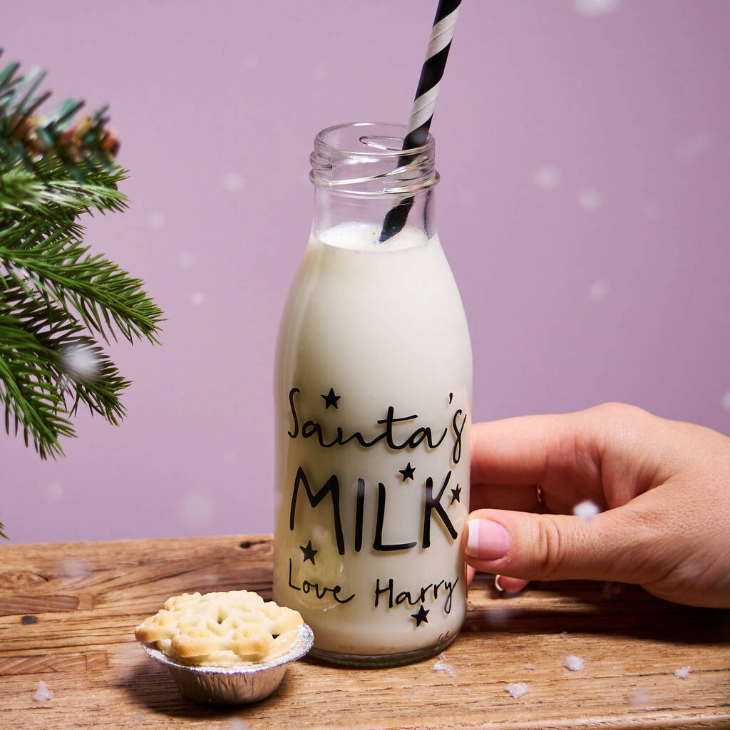 Personalised Christmas Eve Milk Bottle, 1 of 3