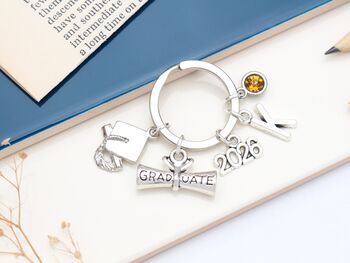 Personalised 2026 Graduation Keyring, Graduation Cap, 2 of 12