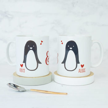 Personalised Penguin Couple Socks, 3 of 6