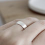 Sterling Silver Hammered Band Ring, thumbnail 4 of 6