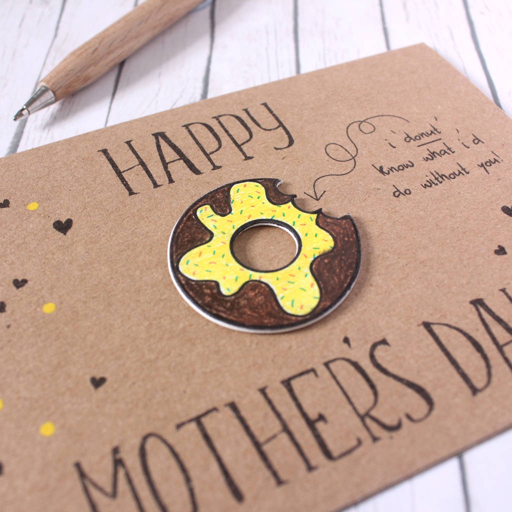 Personalised Donut Mothers Day Card Card For Mum By Little Silverleaf