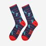 Men's Bamboo Socks Christmas Lobsters Navy Red, thumbnail 1 of 5