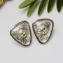 Sterling Silver Gemstone Celtic Warrior Shield Earrings, thumbnail 4 of 8