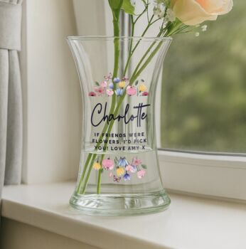 Personalised Bright Floral Vase For Her, 2 of 4