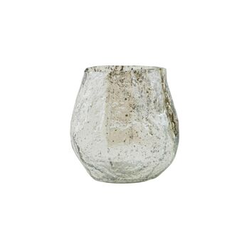 Small Lustre Green Glass Bud Vase, 4 of 4