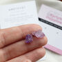 Amethyst Raw Stone Stud Earrings, thumbnail 2 of 6