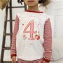 Girls Personalised Red Strawberry Birthday Pyjamas, thumbnail 6 of 12