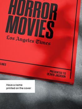 Horror Movies Personalised Gift Movie History Book, 2 of 9