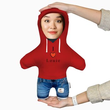 I Love Keyring Hoodie Choose Your Colour Personalised Mini Me® Doll, 2 of 9