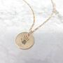 18ct Gold Vermeil Plated Actual Handprint Necklace, thumbnail 1 of 7