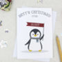 Cute Christmas Penguin Personalised Xmas Card, thumbnail 1 of 2