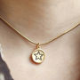 Round Gold Jet Star Choker Necklace, thumbnail 4 of 4
