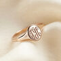 9ct Gold Personalised Monogrammed Signet Ring, thumbnail 3 of 6