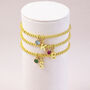 Personalised Gold Plated Beaded Birthstone Bracelet, thumbnail 5 of 10