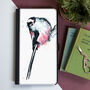 Inky Long Tailed Tit Wallet Phone Case With Card Slots, thumbnail 6 of 6