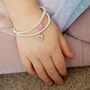 Pink Crystal Heart Ball Bead Bracelet, thumbnail 3 of 7