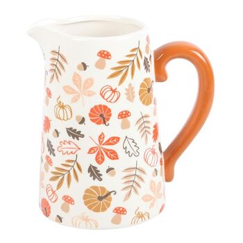 17cm Autumn Leaves And Pumpkins Ceramic Flower Jug, 3 of 3