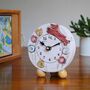 Fox And Meadow Small Mantel Ceramic Country Cottage Clock, thumbnail 6 of 8