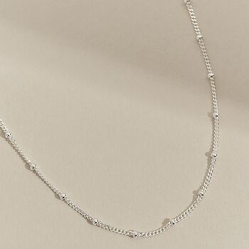 Dana Silver Sterling Satellite Chain Necklace, 2 of 6