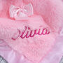 Personalised Pink Bunny Comforter For Baby, thumbnail 3 of 6