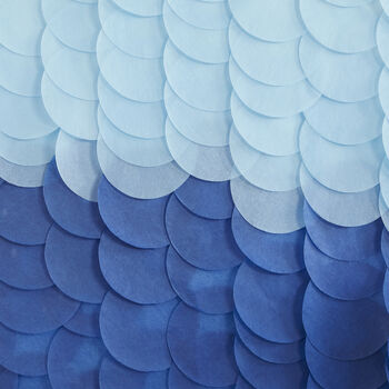 Blue Ombre Tissue Paper Disc Party Backdrop, 2 of 2