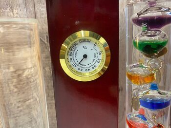 Galileo Thermometer Clock And Storm Glass Weather Station, 4 of 7
