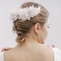 Star White Bridal Dried Flower Wedding Headpiece, thumbnail 1 of 6
