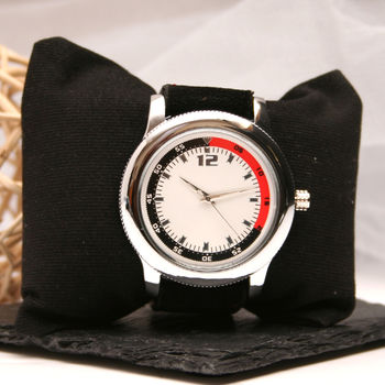 Engraved Wrist Watch Red And Black, 2 of 5