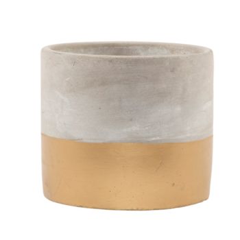 Luxury Gold Dip Cement Planter, 2 of 2