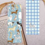 Blue Puppy Dog Bookmark With Coloured Tassel, thumbnail 1 of 3