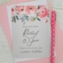 Pink And Sage Personalised Save The Date Card, thumbnail 2 of 3